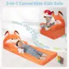 Chair to Kids Sofa Bed - Soft Sherpa Flip-Out Comfy Couch for Toddlers 4