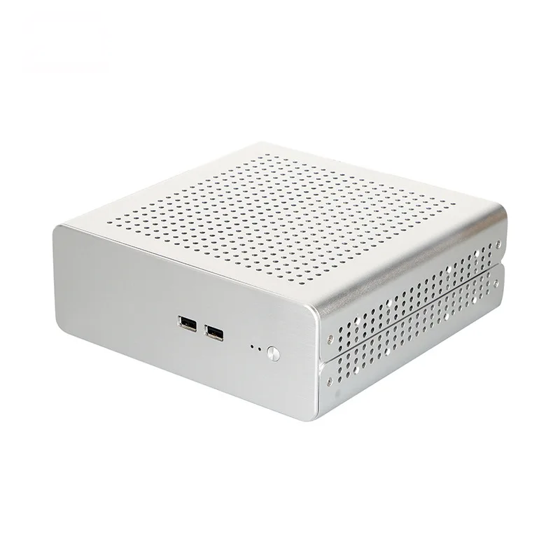 

G70S All-aluminum Mini-chassis Small Steel Cannon HTPC Desktop Half-height Industrial Control Office Computer ITX Main Chassis