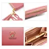 2022 Short Women Wallets Mini Cute Coin Pocket Card Holder Name Engraved Female Purse New Fashion Kpop Small Wallet For Girls 4
