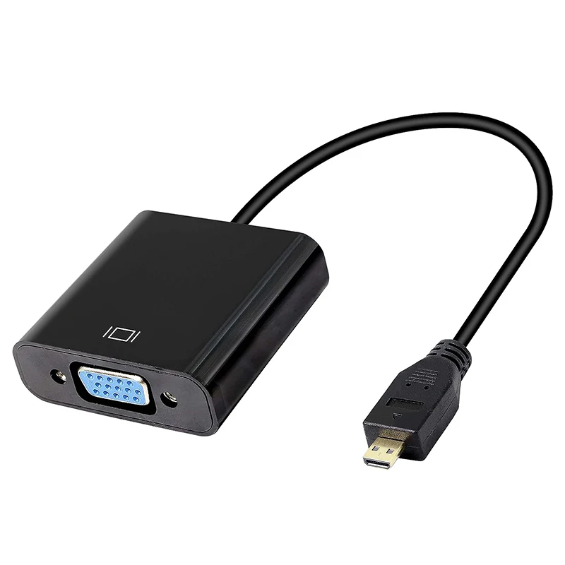 Adattatore Da Micro Hdmi A Vga 1080P Full Hd Micro Hdmi Maschio A Vga Femmina Convertitore Video Cavo Per Fotocamera Laptop Pc A Monitor Tv