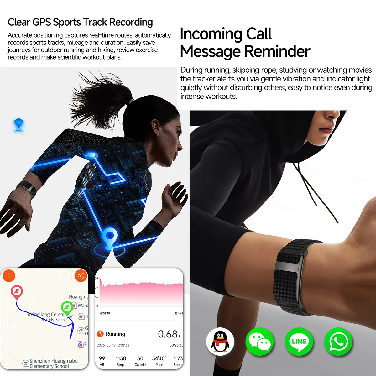 VWAR FLOW 건강 팔찌 정확한 심박수 혈압 ECG 모니터 통화 알림 스마트 워치 스포츠 밴드 피트니스 트래커