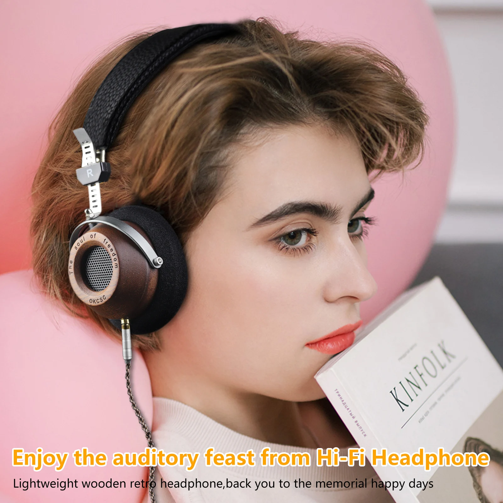 OKCSC M1 Pro Wooden HiFi Headphones thumbnail 19