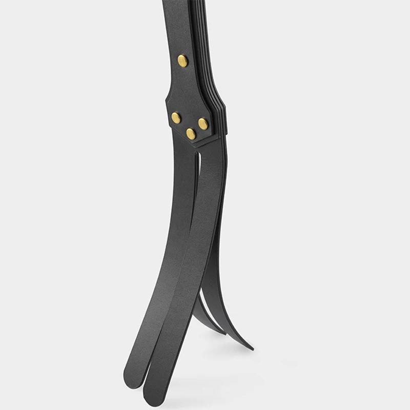37.5CM Two layers Genuine Leather Horse Whip,Rivet Reinforcement Handle Riding Crop Party Flogger Horse Riding 5