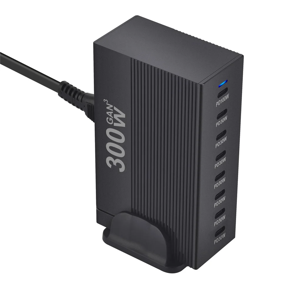 نمط جديد شريط عمودي 300 واط غان C شاحن سريع PD100W...