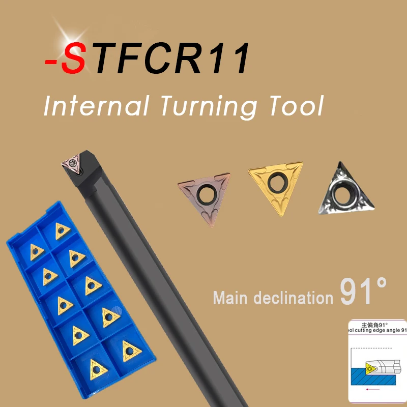 

S10K-STFCR11 S12M-STFCR11 S16Q-STFCR11 S20R-STFCR11 Internal Turning Tool Holder CNC Boring Bar for TCMT110204 Cutting Tools