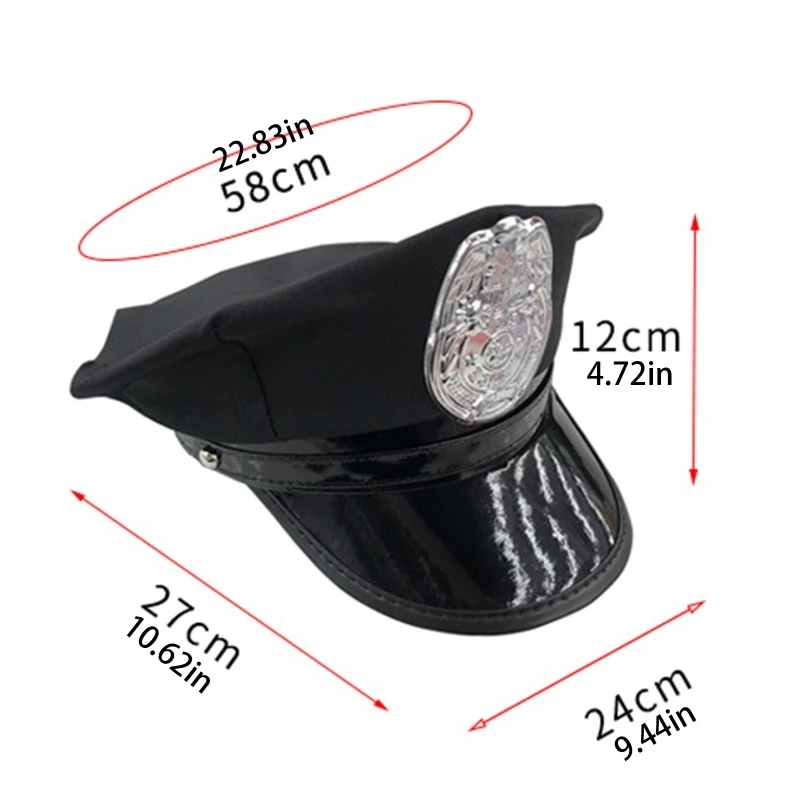 Cosplay Police Hat Halloween Costume Party Supplies Special Police Props for Halloween Festival Character Playing adult police hat