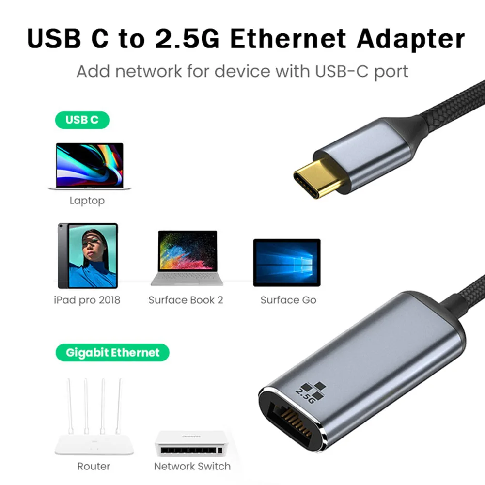 2.5G USB C ̴ ,  2.5 ⰡƮ CŸ-RJ45 Ʈũ ī, ƺ Ʈ PC ƮϿ , 2500Mbps