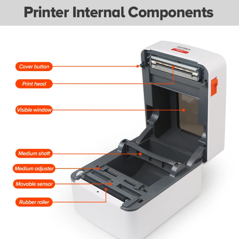 Wifi 4 Inch Thermal Label Printer Shipping Label Printer Barcode Sticker Machine Waybill Wifi USB Bluetooth Printing