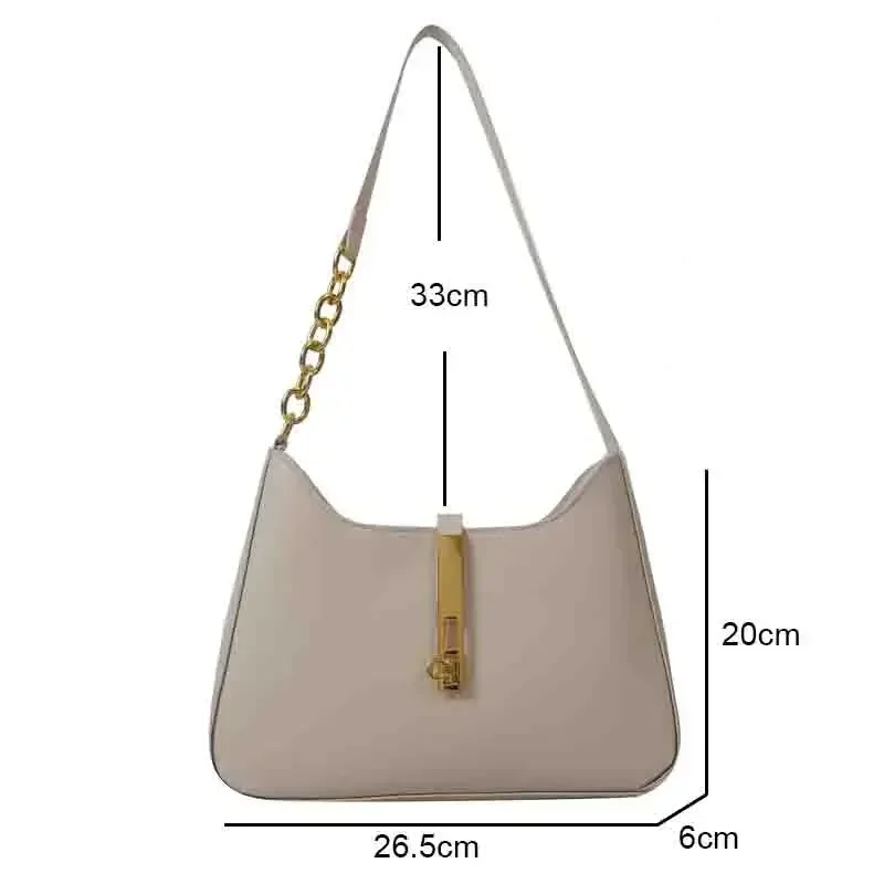 Luxury PU Leather Shoulder Bag for Women Casual Solid Color Design Handbags Brand Purse 2026 Fashion Shopper Clutch Women's Bags
