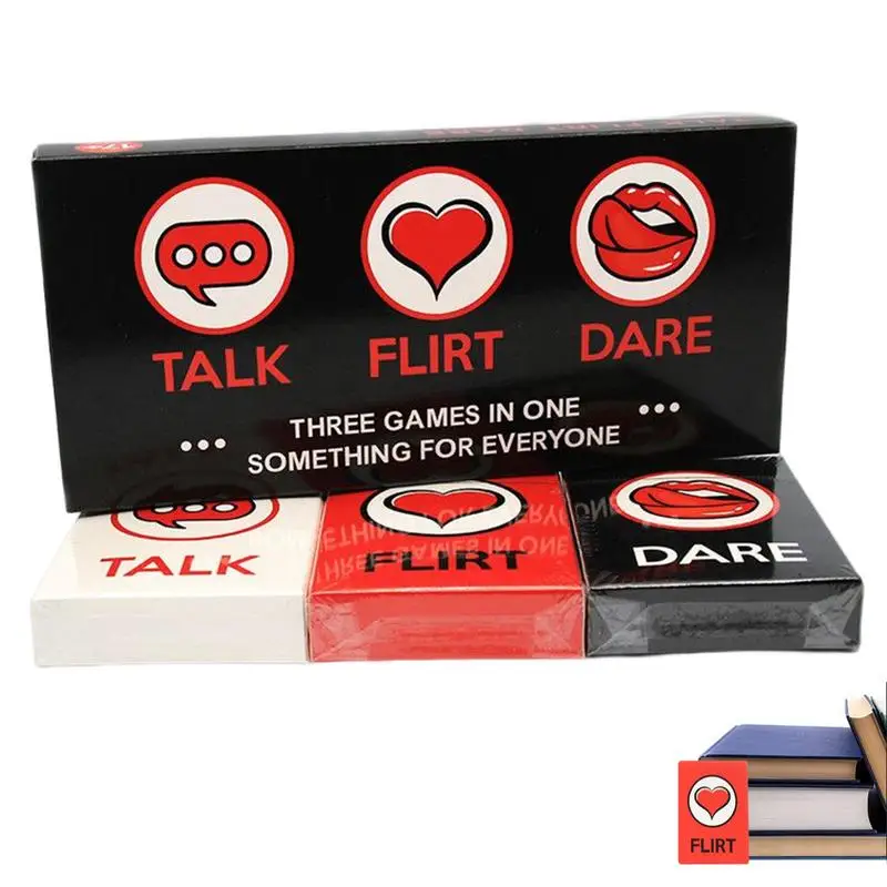 

Card Game Romantic Talk Adventure Game Card Talk Or Flirt Or Dare Cards 3 Games In 1 Couple Cards Deck Lovely Gift For Partners