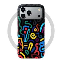Colorful Swirl Graffiti Magnetic Phone Case with 2 - in - 1 Film Cover for Huawei Mate 70 (DF - CIX2H1 - JSS261)