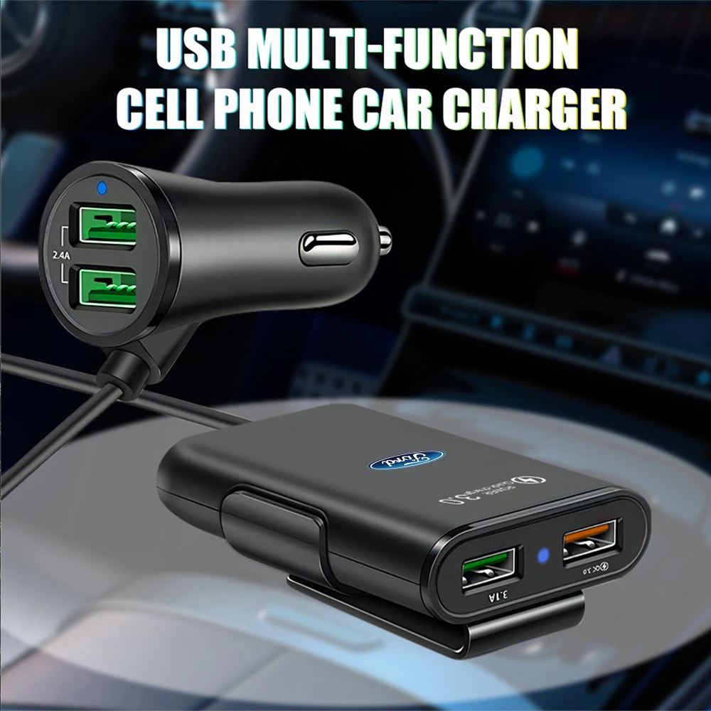 Caricabatterie per auto 25W QC3.0 PD a doppia porta con ricarica rapida per telefono, caricatore rapido di tipo C per Mustang Fiesta ST Ford - Image 4