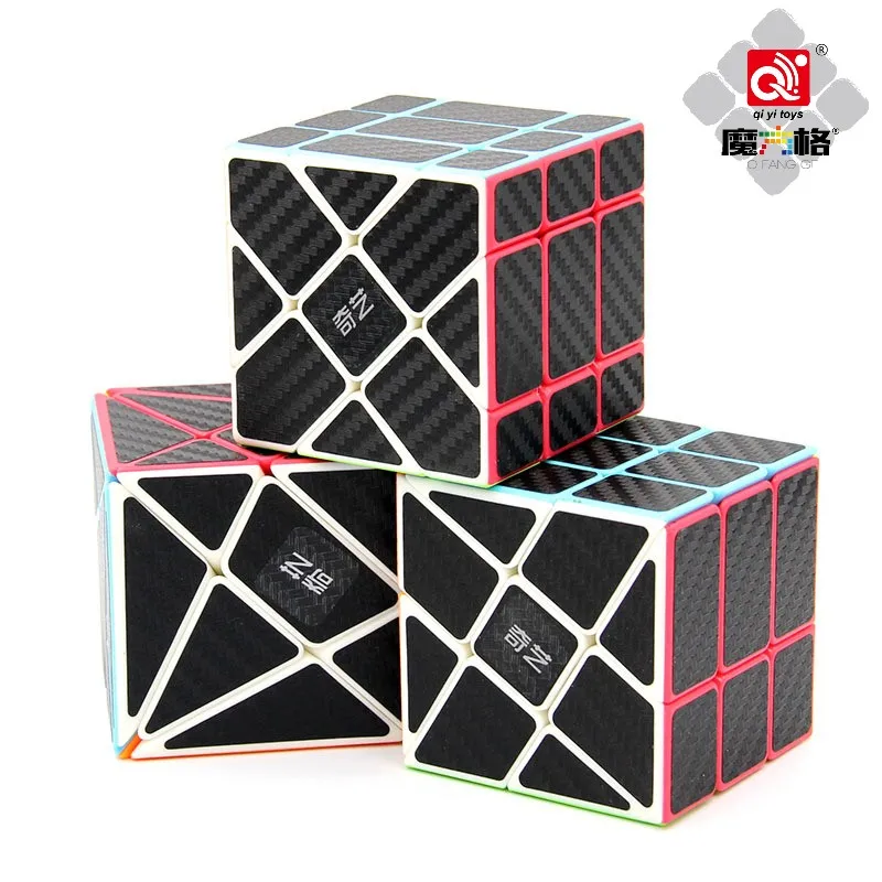 QIYI Fisher Windmill Carbon Fiber Sticker Axis Skewb Magico Cubo 3x3 Speed  Cube Hungarian Puzzles Toys 큐브 Кубик Рубика Rubic - AliExpress