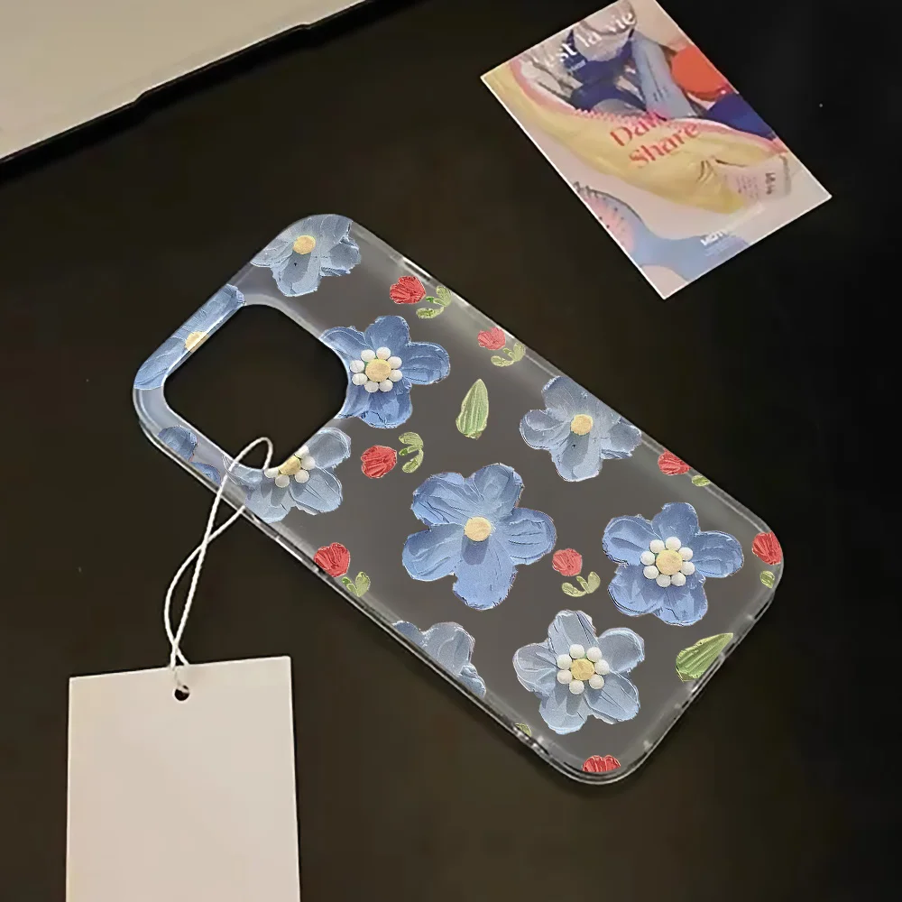 รูปสินค้า เคสซิลิโคนกันกระแทก iPhone 16 Pro Max ลายดอกไม้