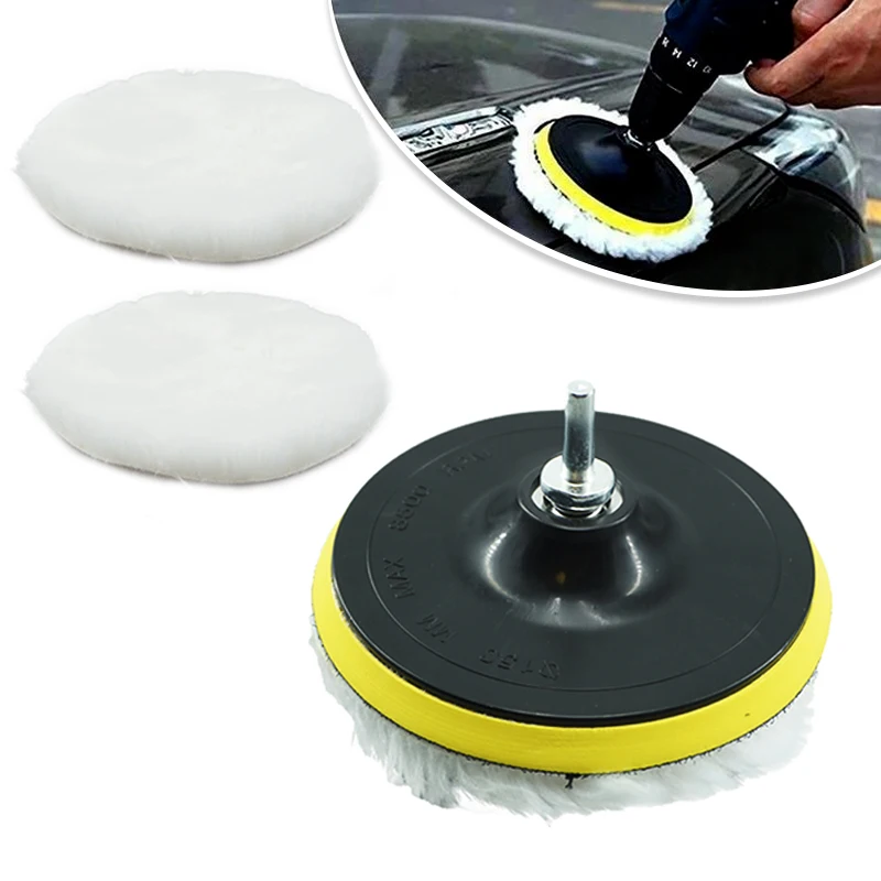 5/6PCS 3/4/5/6/7 inch Polishing Kit Polishing Pad Car Waxing Sponge Disk Wool Wheel Auto Paint Care Polisher Pads Car Gadget 3