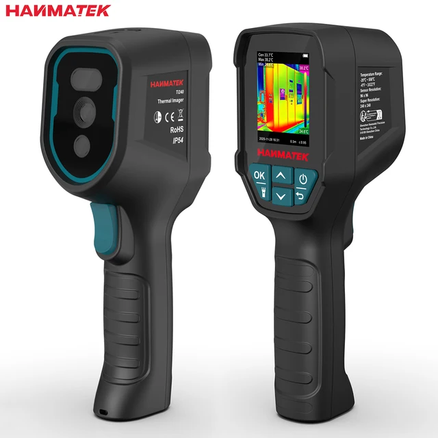 กล้องถ่ายภาพความร้อน Hanmatek บันทึกภาพและวิดีโอ ความถี่รีเฟรช 25Hz อุณหภูมิ -20 องศา ℃ ~550 ℃   ชาร์จซ้ำได้สำหรับใช้ในบ้าน 1