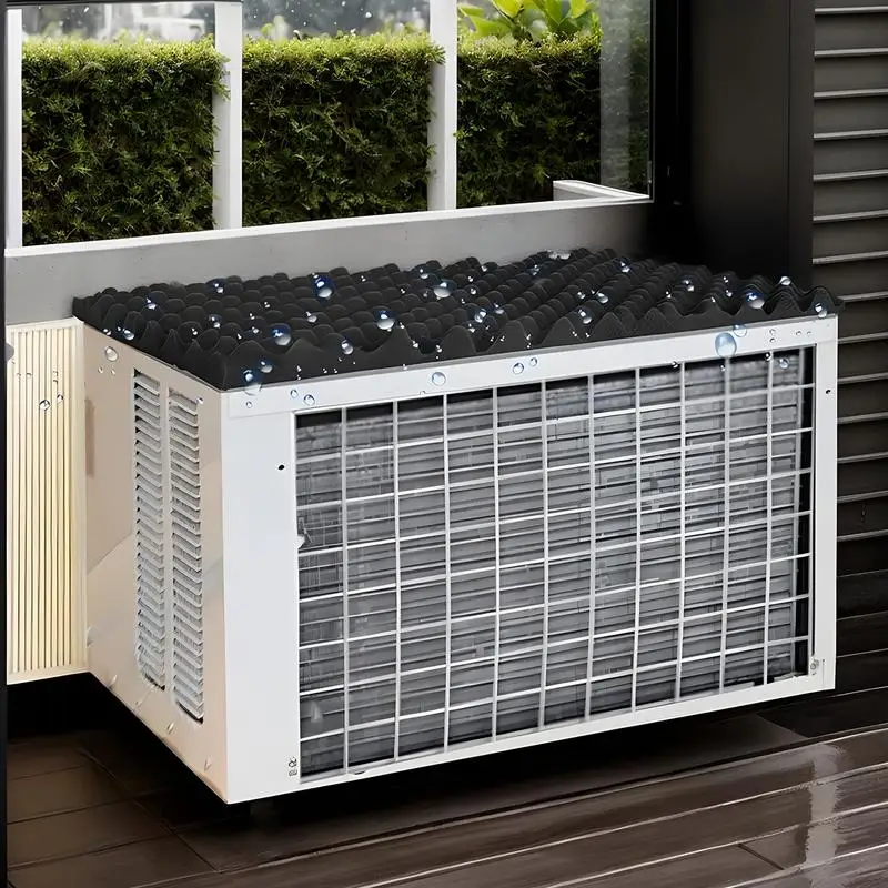 Air Conditioner Drip Cushion Magnetic Cushion Air Conditioner For Dropping Noise Cuttable Outdoor Unit Guard Reduce Noise AC Mat 3
