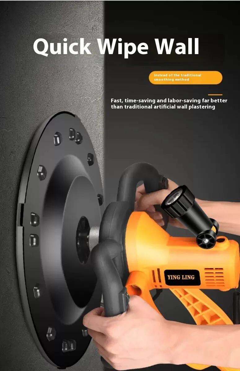 1700W Cement Polishing Machine Electric Wall Smoothing Machine 6 Adjust Speed Co
