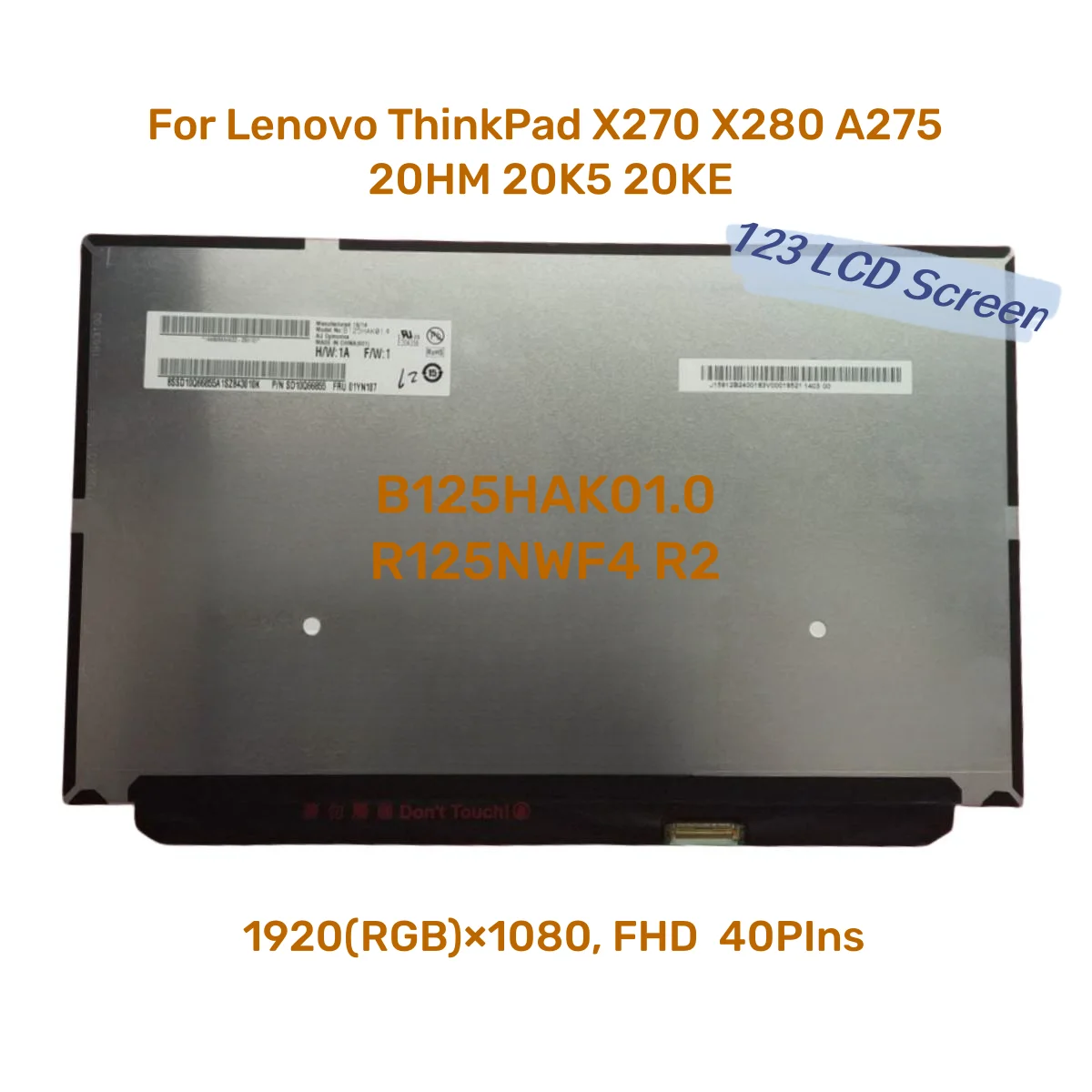 Для Lenovo ThinkPad X270 X280 A275 20HM 20K5 20KE 12,5 