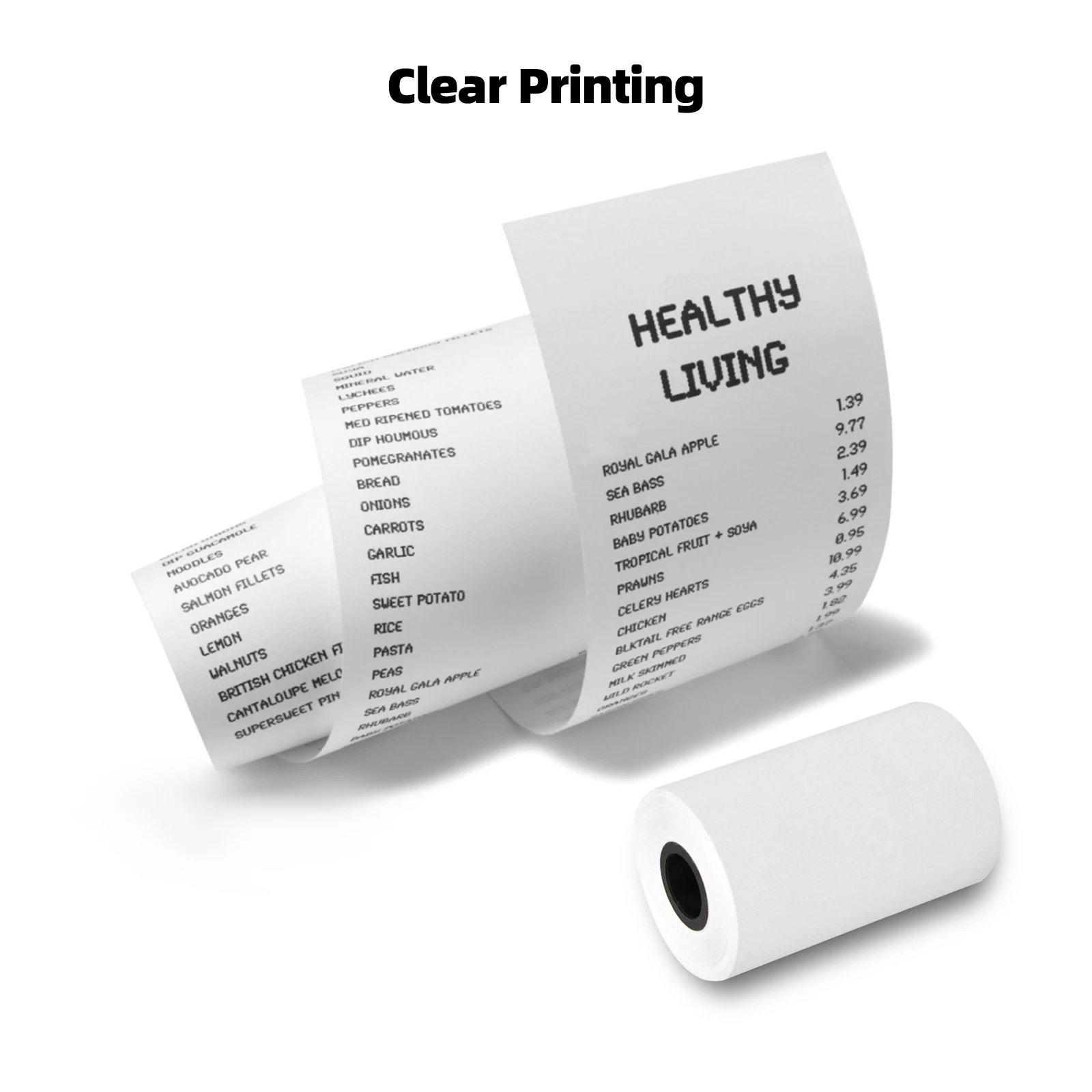 【Sale】4Rolls Thermal Receipt Paper 57x40mm/2.24x1.57in White Thermal Paper Roll Bill Ticket Clear Printing for 58mm Printer