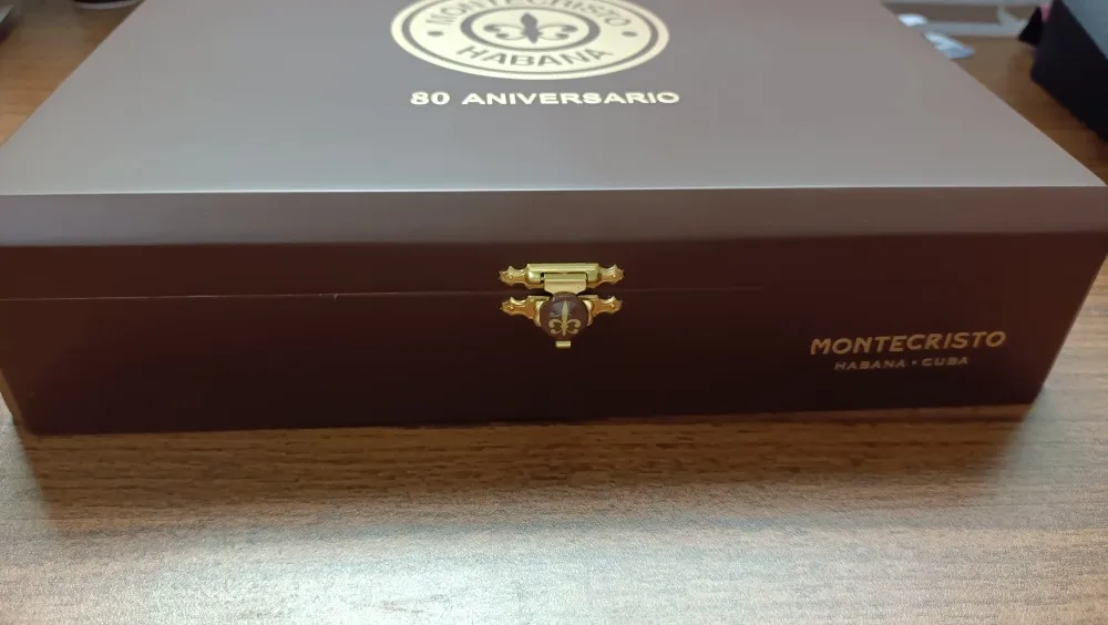 

Cigar Box Humidor 80 Th Anniversary Monte Wooden Box Cigar Box Men's Retro Style Cigar Travel Humidor Cigar Accessories