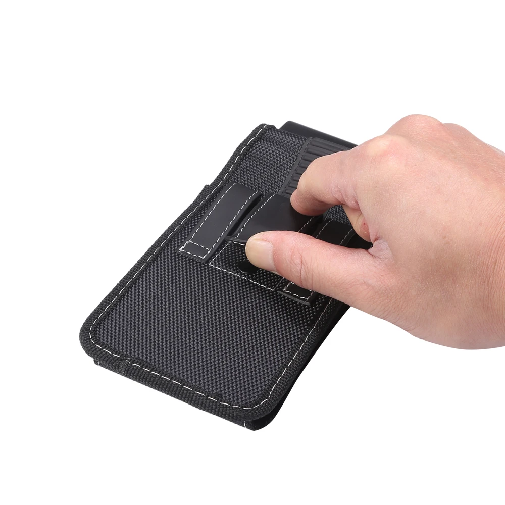 Mobile Phone Waist Bag Universal For iPhone 15 14 13 12 Pro Max Samsung Xiaomi Huawei Nylon Oxford Fabric Men Belt Clip Case