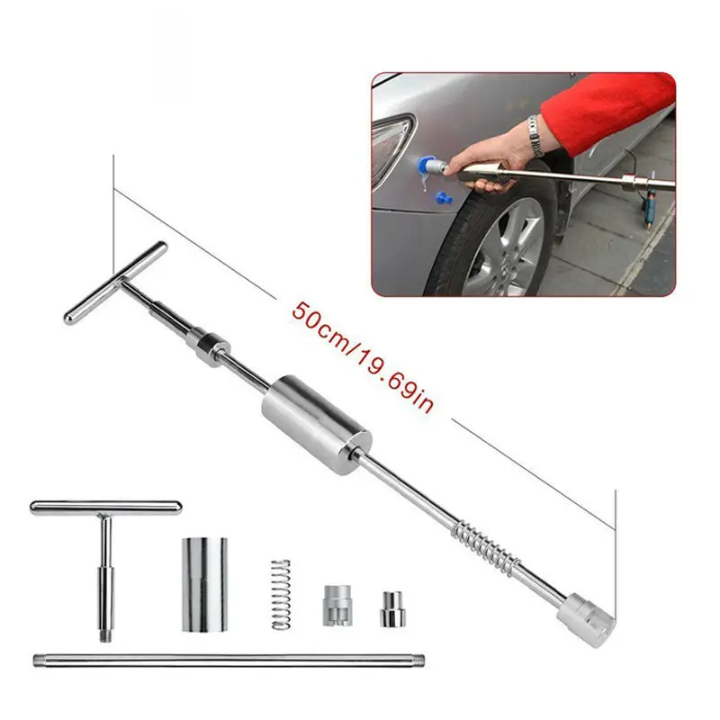 11cm/42cm/50cm Metal Car Dent Repair Tools Auto Repair Dent Puller Kit Slide Hammer Reverse Hammer Glue +18pcs Glue Puller