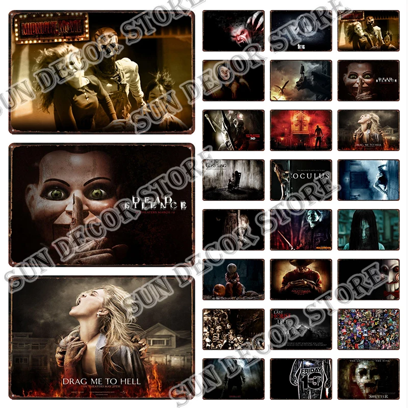 

Horror Thriller Movie Metal Plaque Tin Sign Vintage Retro Poster Decorative Plate Bar Man Cave Home Wall Decor Gift A-2276