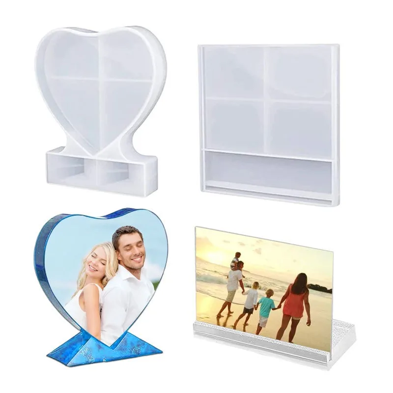 

DIY Resin Square Photo Frame Silicone Molds Handmade Casting Mold Desk Office Decoration