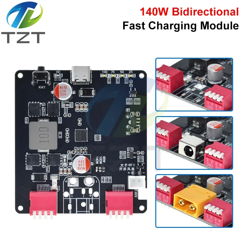 1/3PCS 140W PD3.1 Bidirektionale Schnelle Ladegerät Modul 2S 3S 4S 5S 6S Lithium-Batterie Lade Board IP2366 BMS Ladegerät Modul