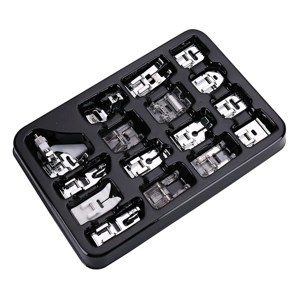11-82pcs/Set Sewing Machine Presser Foot Press For Brother Singer Kit Braiding Blind Stitch OverLock Zipper Ruler Parts 6