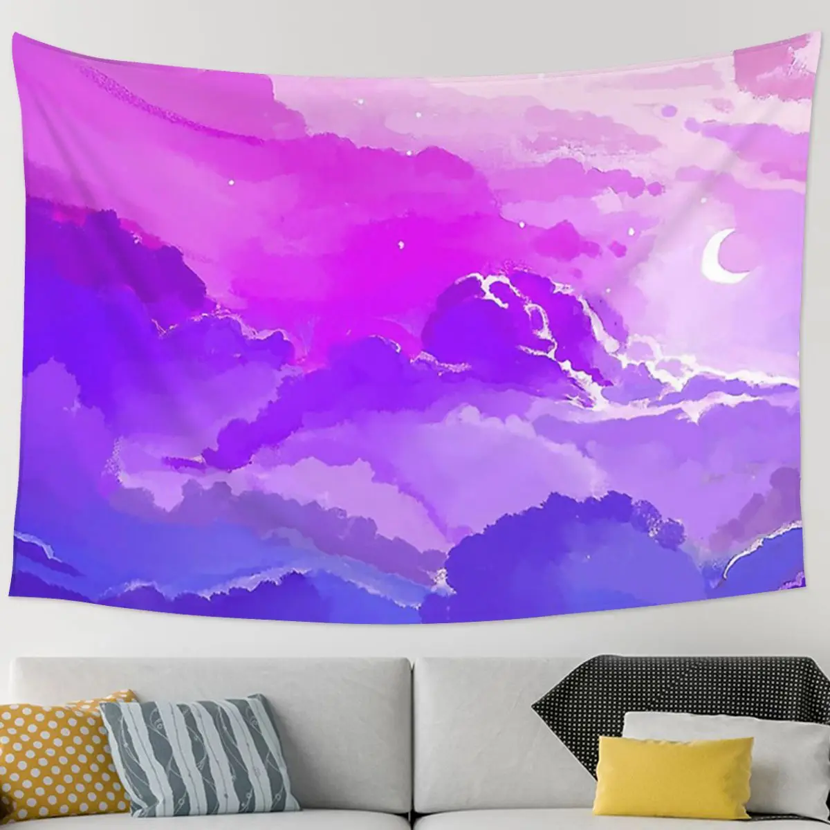 

Bisexual Art Flag Tapestry Hippie Wall Hanging Aesthetic Home Decoration Tapestries for Living Room Bedroom Dorm Room