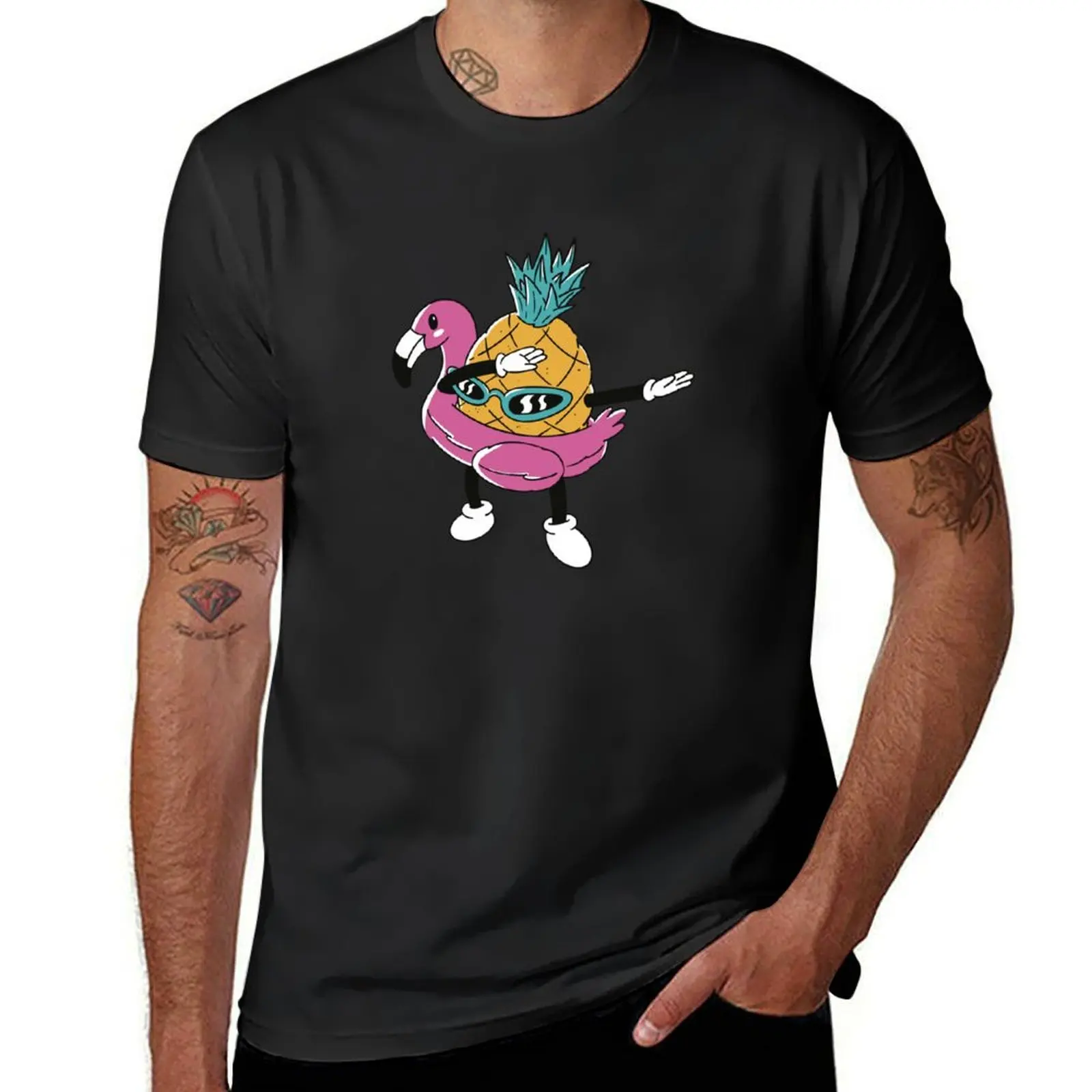 Dabbing pineapple T-shirt boys whites customizeds customs summer clothes mens cotton t shirts
