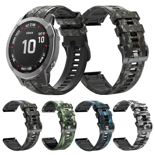 Camo Rubber Strap for Garmin Fenix 3 / 3 HR / 5X / 5X Plus / 6X