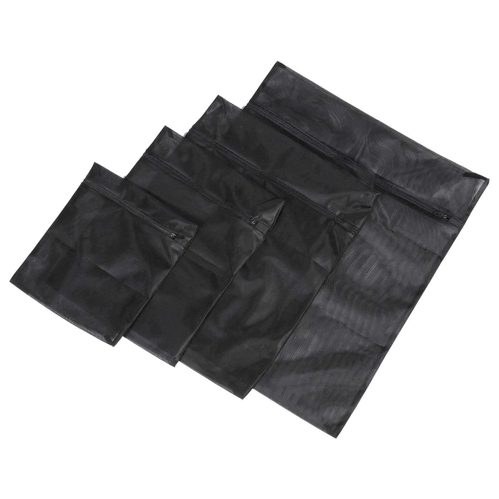 4 Pcs Laundry Bags Mesh for Wash Organizer Black Washing 4