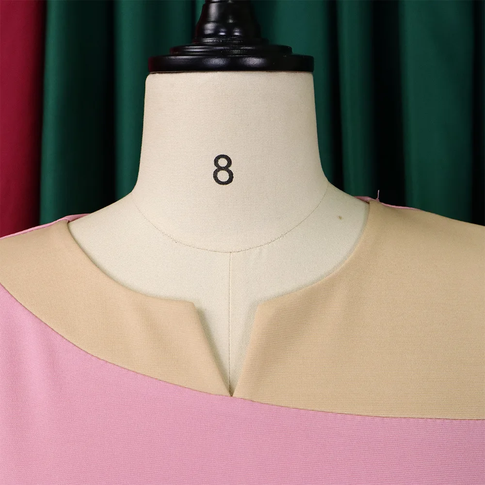 Elegant Office Dresses for Women Round Neck Full Sleeve
