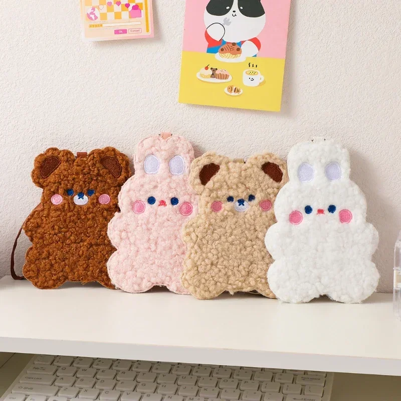 

Cartoon Plush Bear Keyring Kawaii Rabbit Keychains Wholesale Creative Animal Card Holder KPOP Photo Holder Bag Pendant for Girls