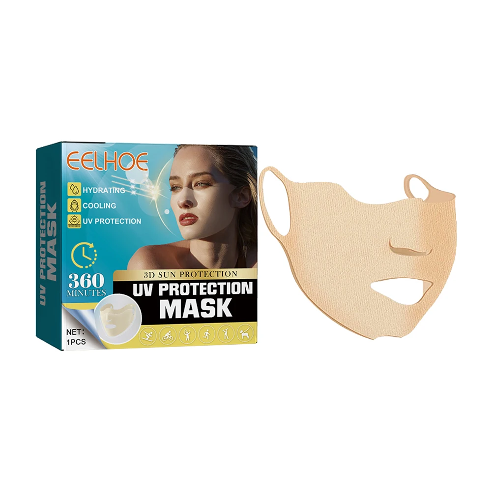 Full Face Sun Protection Mask Waterproof Breathable Running Sports Mask Adjustable Anti Ultraviolet for Outdoor Activities