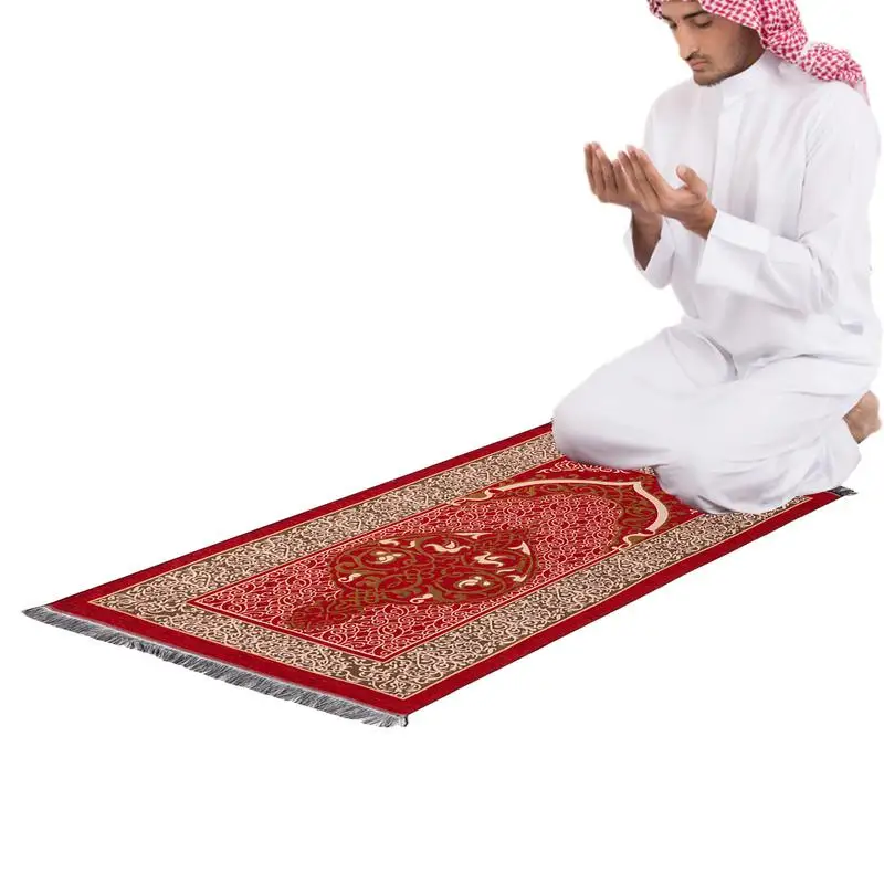 

Soft Prayer Mat Carpet Kneel Rug Floor Carpets Embossing Mat Non Slip Worship Floor Mat Flannel Prayer Mat Ramadan Gift supplies