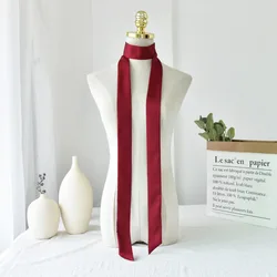 Elegant Silk Satin Hair Scarf and Fashion Accessory (Burgundy)
