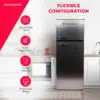 2 Door Apartment Size Refrigerator/Freezer Combo, 7.5 cu ft, Platinum Series, Stainless, 23" D x 21.5" W x 55.5" H, Stainless 6