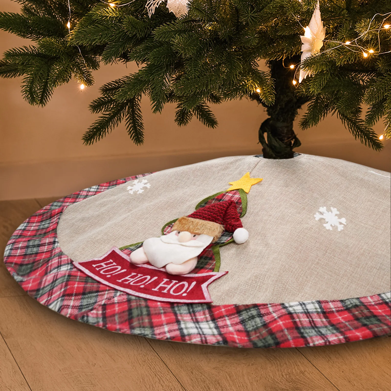 Description Picture 2 of itemChristmas 24-inch Tree Skirt Various Knitted Christmas Tree Decoration Aprons Small Size Christmas Skirt Festive Atmosphere