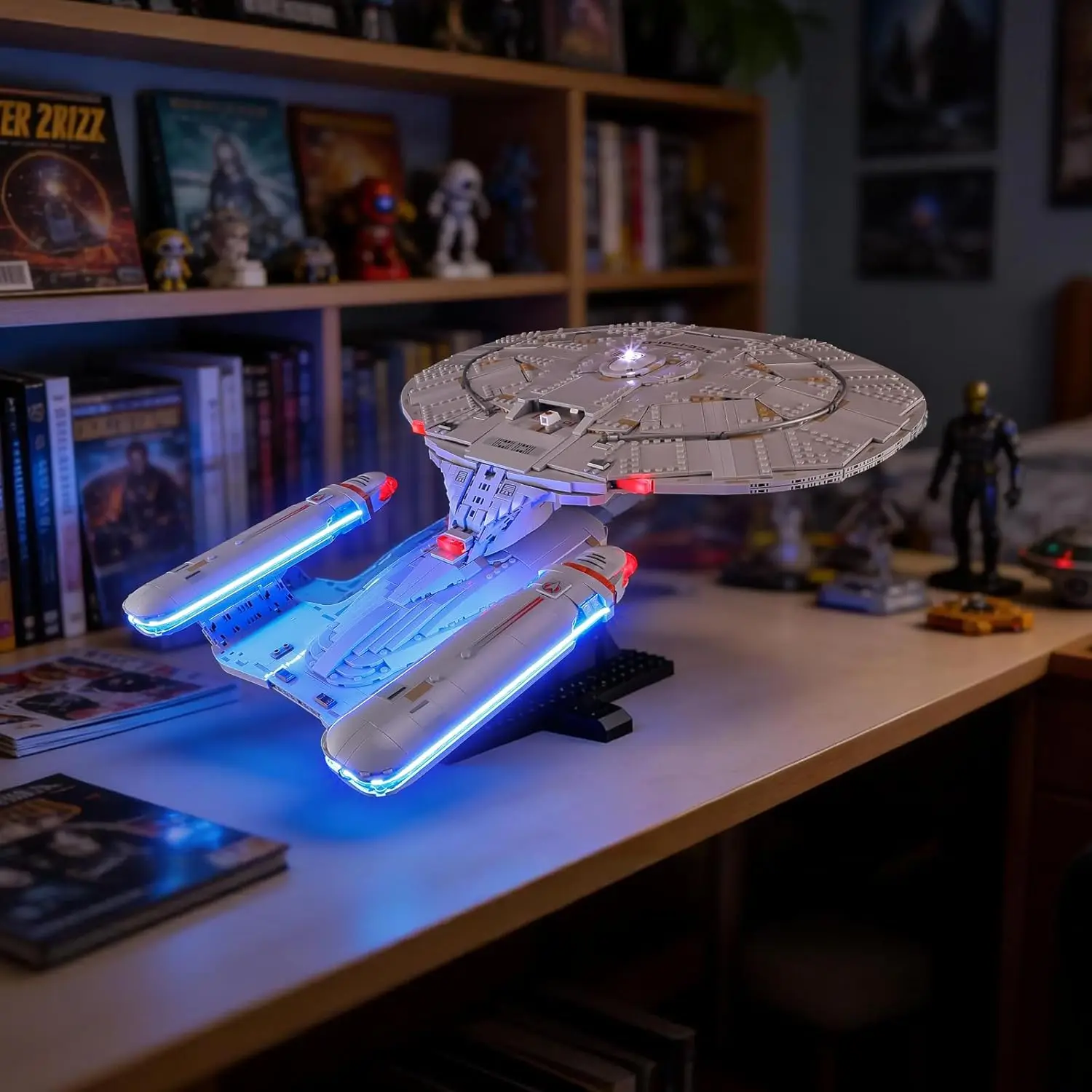 레고 10356 아이콘 스타 트렉: U.S.S.용 HPROSPER 5V LED 조명 엔터프라이즈 NCC-1701-D 장 램프(배터리 박스 포함)