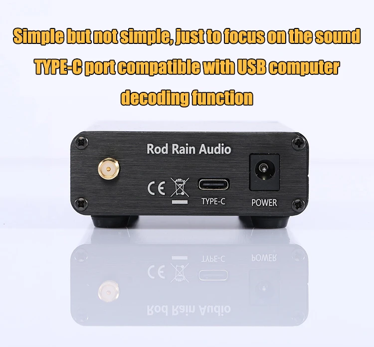 Rod Rain Audio ES9038Q2M QCC5125 USB DAC Bluetooth 5.1 Wireless Receiver Sound DAC APTX-HD Lossless LDAC Decoder Ear Amplifiers
