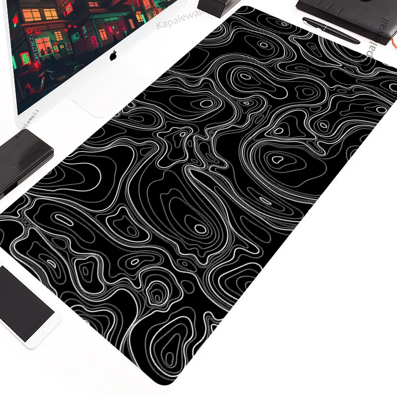 thumbnail image 1 of Alfombrilla de ratón grande de Arte Blanco y negro, alfombrilla de ratón XXL para oficina, alfombrillas para jugador grandes, alfombrillas de goma para teclado de 1000x550, alfombrilla de escritorio,, 1 of 5