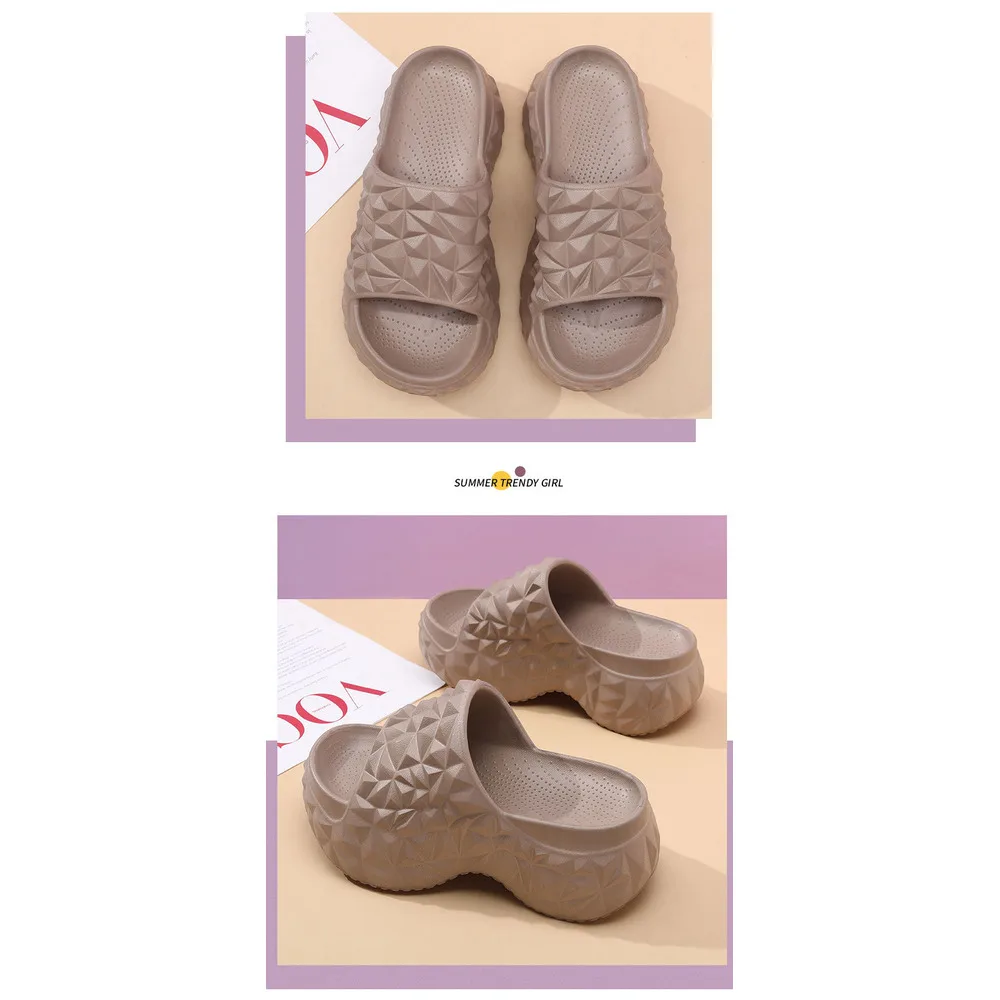 High Heeled Sandals For Women In Summer Thick Soled And High Heeled Flip Flops Wear Resistant Breathable And Non Stinky Foot Slippers_voghion.com