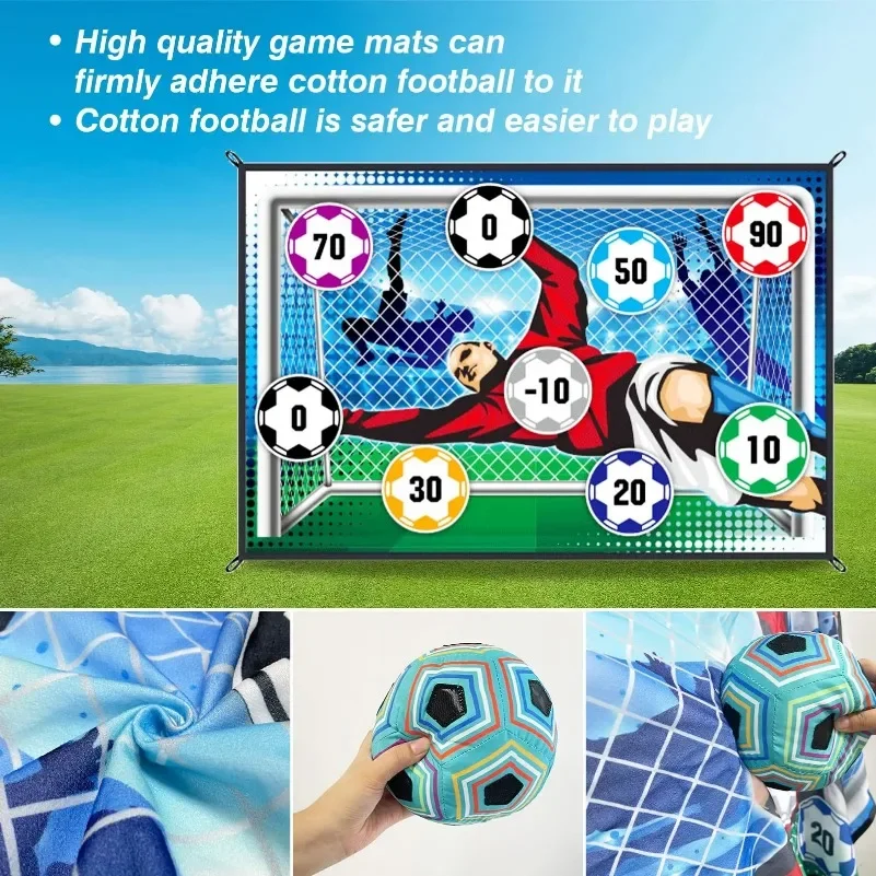 Description Picture 6 of item59inch Soccer Game Mat Set Soccer Toys Outdoor Indoor Multiplayer Competitive Football Games Kids Football Training Boy Gifts