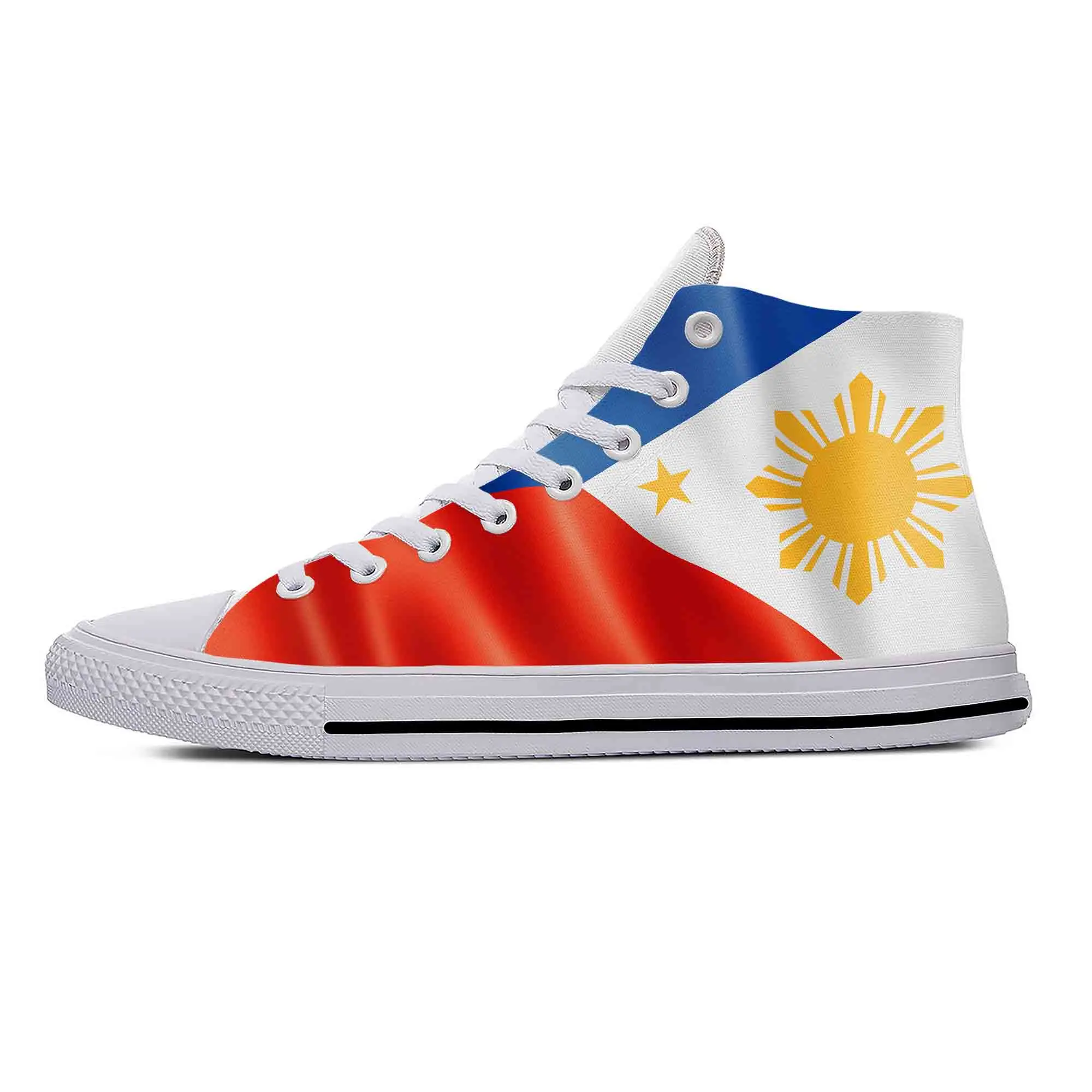 Hot Philippines Philippine Flag Patriotic Fashion Casual Cloth Shoes High Top Lightweight Breathable 3D Print Men Women Sneakers