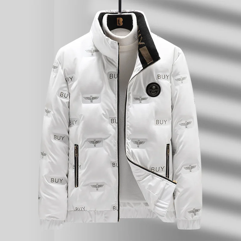 سميكة الرجال أسفل سترة الشتاء 80 الأبيض بطة ريشة ا...