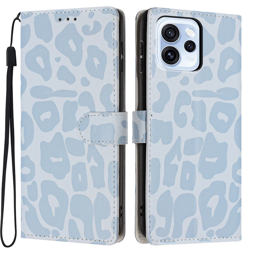 Leopard Print Wallet Case: Stylish Flip Card Holder Leather Phone Cover